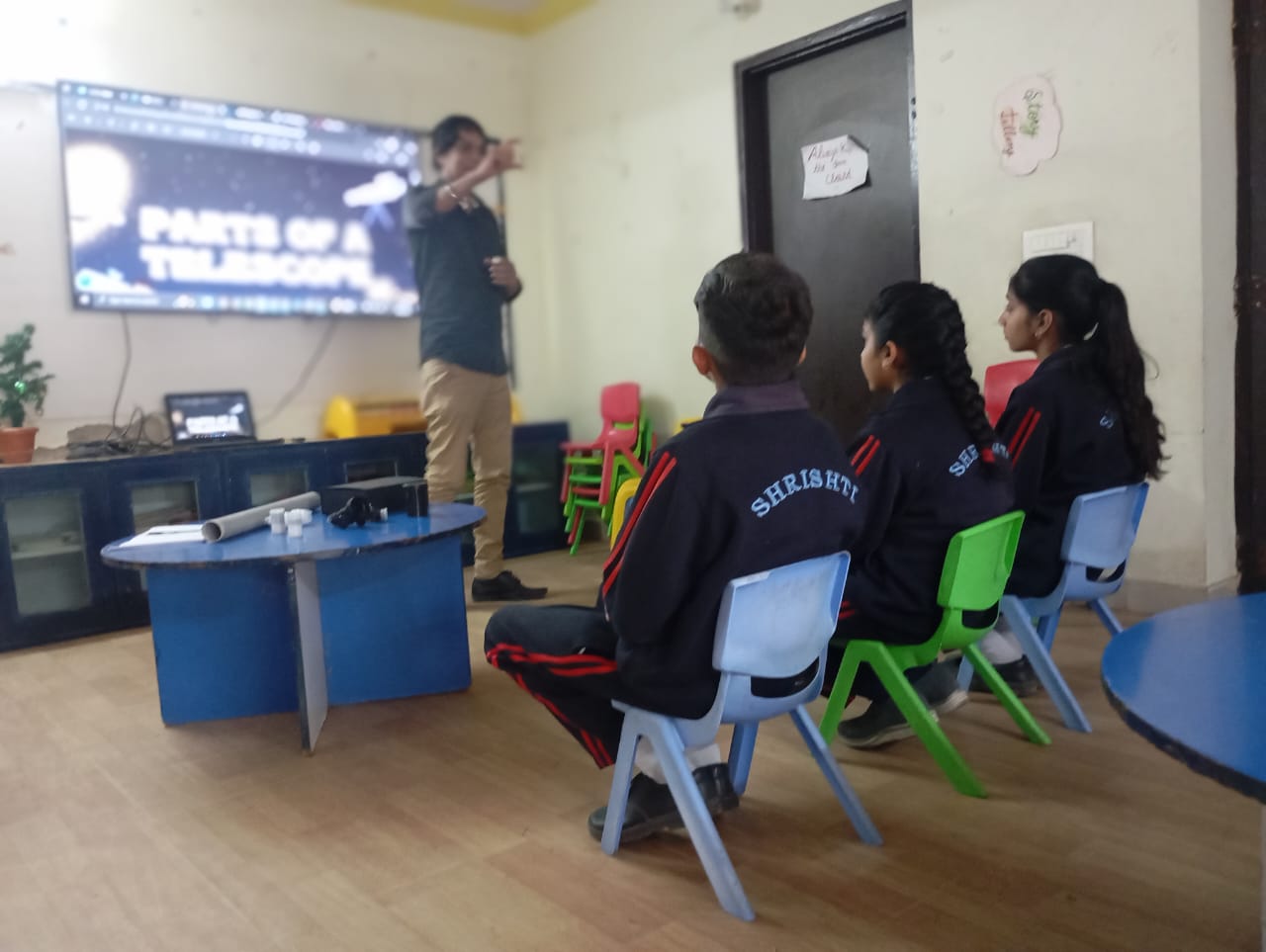 Telescope making demonstration